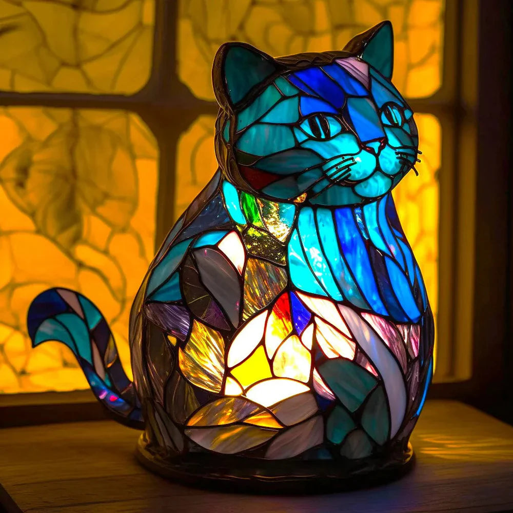 Kunstnerisk Bordlampe med Dyremotiver