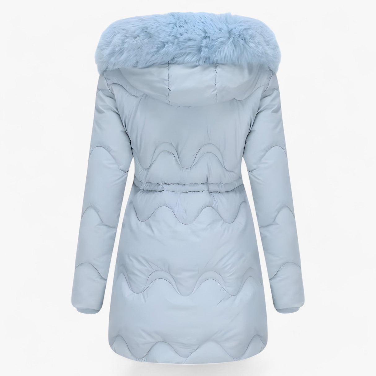 Ladies' Winter Jacket – Elegant Warm Jacket with Fur Collar and Hood