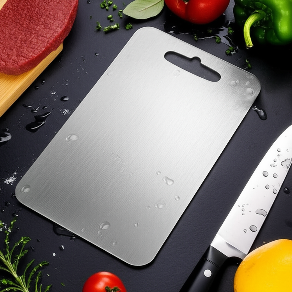 Titanium skærebræt – antibakteriel, BPA-fri og holdbar