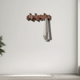 Knagerække i træ med magnetiske klapbare kroge – vægmonteret