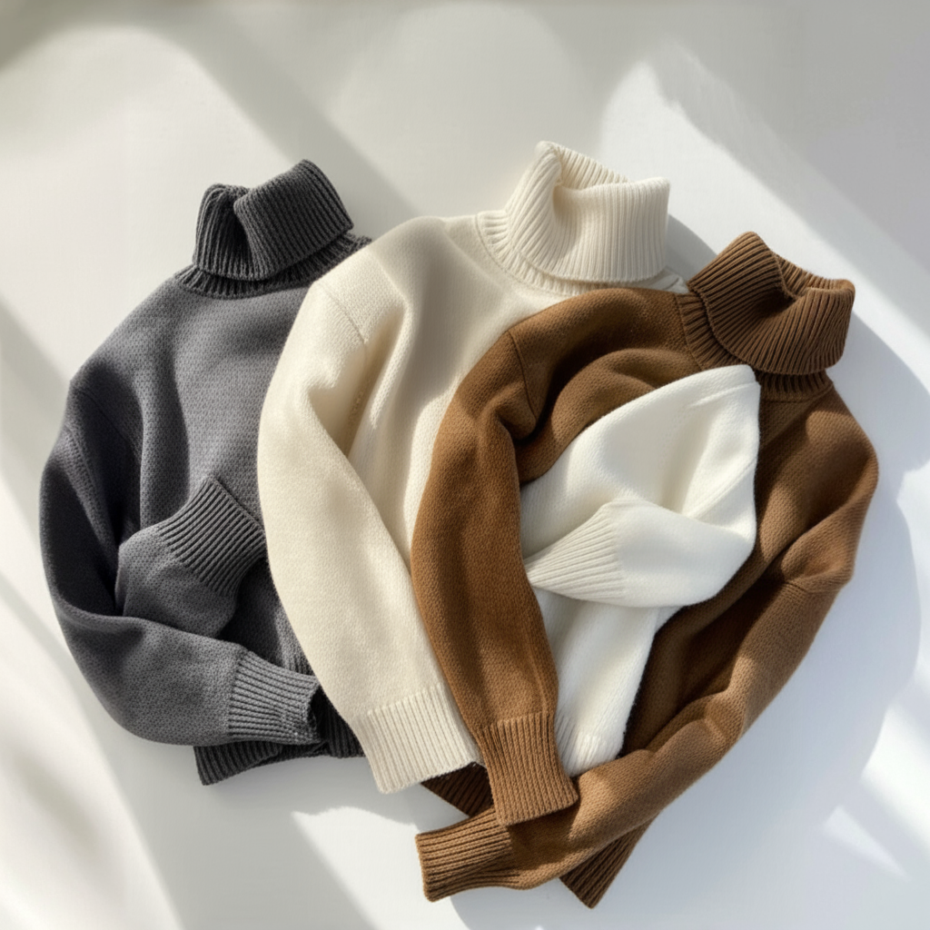 Cashmere Dame Rullekrave - Luksuriøs Varme og Stilfuldt Design