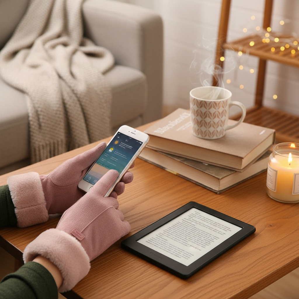 Varme Vandtætte Vinterhandsker – Touchscreen, Fleeceforede til Damer