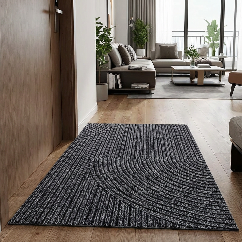 Moderne PVC dørmåtte med skridsikker bund og sandfjernelse