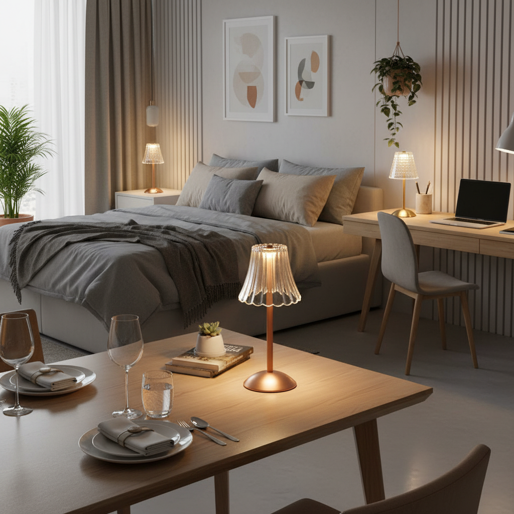 RadiantGlow - Trådløs Bordlampe